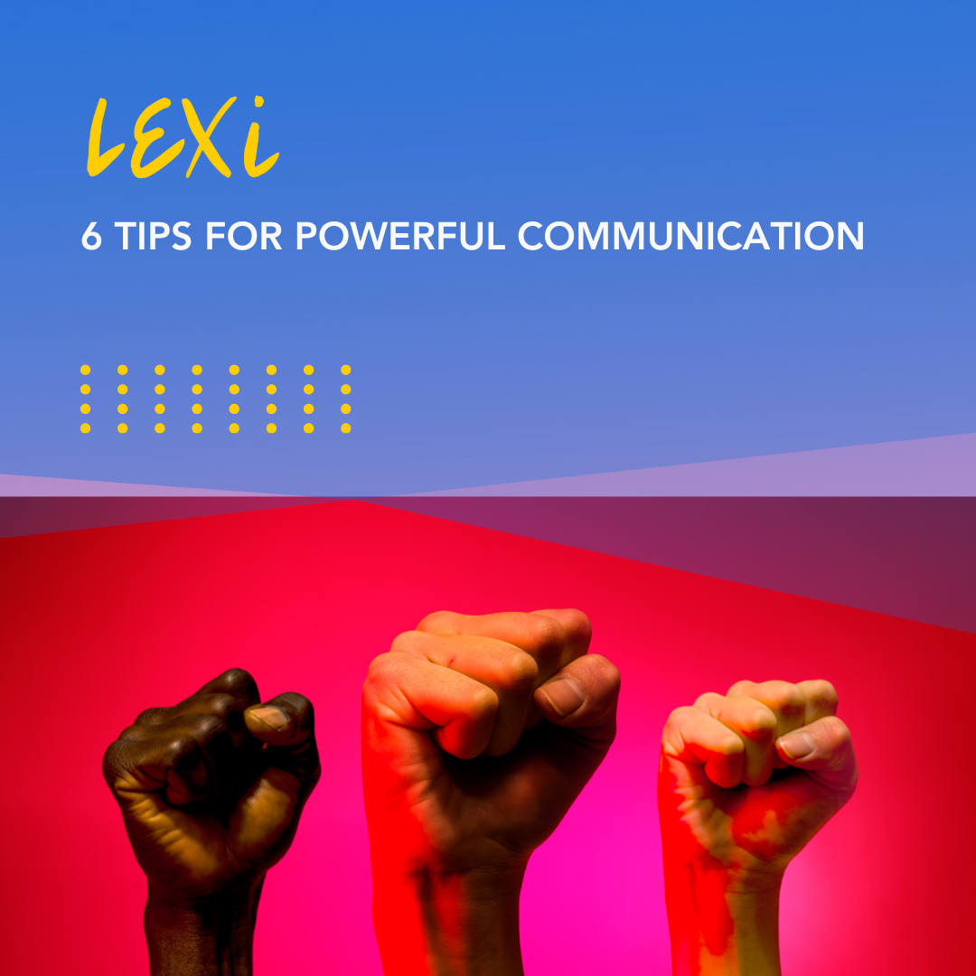 Photograph show 3 clenched fists, of different ethnicities, punching the air.